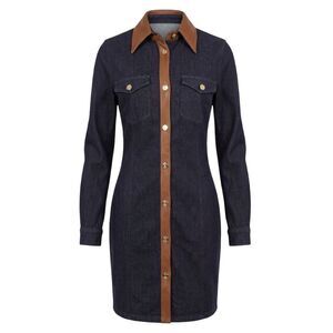 Trussardi Jeans Blue Cotton Women Women's Dress